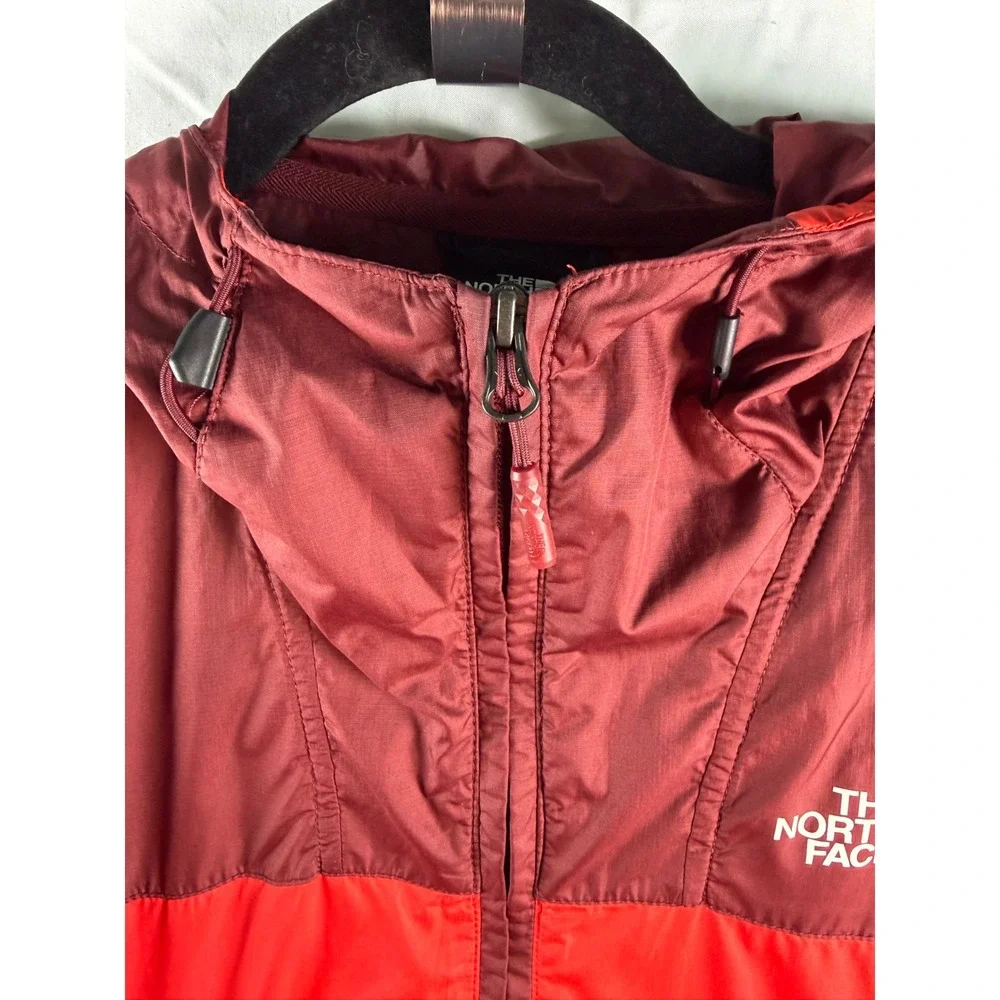 The North Face Fanorak Mens Small Red Burgundy Windbreaker‎ Jacket Quarter Zip